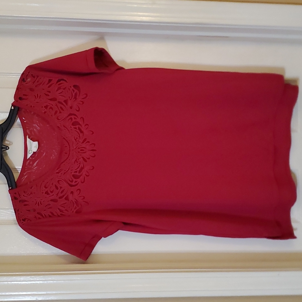 Hot Pink Cut Out Shirt